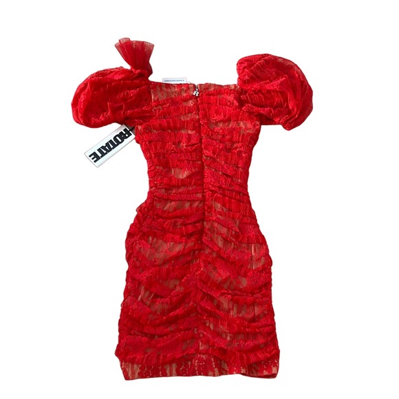 Rotate Enya Dress Red - Picture 4 of 6